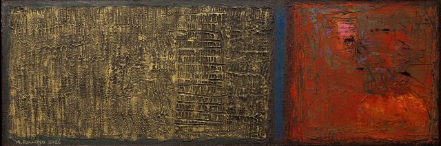 Kahe vahel (akrüül, 2026)
27x81cm